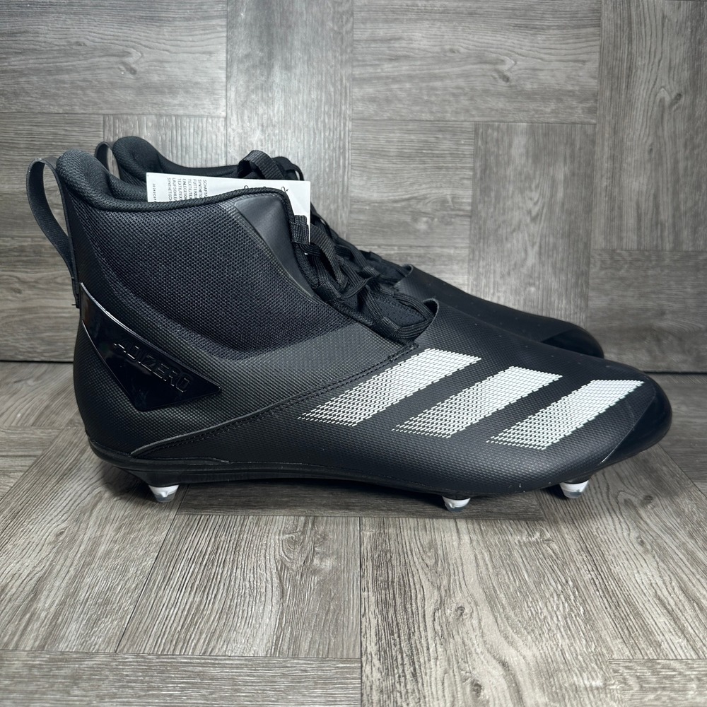 Adidas SM Adizero Chaos Detachable Mens 17 Black White Mid Top NEW IH7423